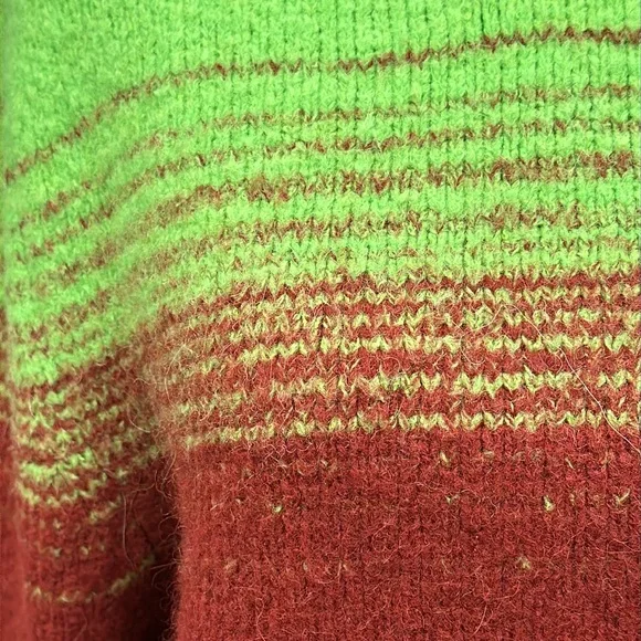 💚🧡💙Scotch & Soda alpaca blend sweater large green orange blue - Picture 10 of 13